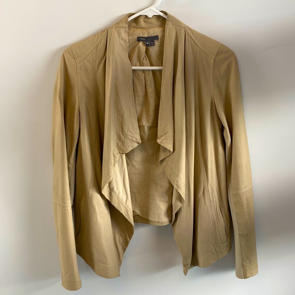 Gorgeous Tan Vince Scuba Leather Jacket